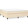 Image de vidaXL Sommier boxspring Crème 180x200 cm Tissu