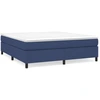 Image de vidaXL Sommier boxspring bleu 180x200 cm Tissu