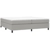 Image de vidaXL Sommier boxspring gris clair 200x200 cm Tissu