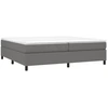 Image de vidaXL Sommier boxspring gris foncé 200x200 cm Tissu