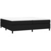 Image de vidaXL Sommier boxspring noir 200x200 cm Tissu
