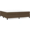 Image de vidaXL Sommier boxspring brun foncé 200x200 cm Tissu