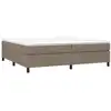 Image de vidaXL Sommier boxspring Taupe 200x200 cm Tissu