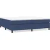 Image de vidaXL Sommier boxspring bleu 200x200 cm Tissu