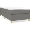 Image de Cadre de lit sans matelas gris foncé 80x200 cm Tissu