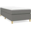 Image de Cadre de lit gris foncé 90x190 cm Tissu