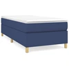 Image de vidaXL Sommier boxspring bleu 90x190 cm Tissu
