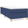 Image de Cadre de lit bleu 90x200 cm Tissu