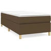 Image de vidaXL Sommier boxspring brun foncé 100x200 cm Tissu