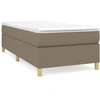 Image de Cadre de lit Taupe 100x200 cm Tissu