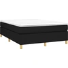 Image de Cadre de lit sans matelas noir 140x190 cm Tissu