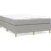 Image de Cadre de lit sans matelas gris clair 140x200 cm Tissu