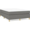 Image de Cadre de lit sans matelas gris foncé 140x200 cm Tissu