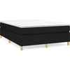 Image de Cadre de lit sans matelas Noir 140x200 cm Tissu