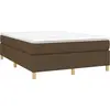 Image de vidaXL Sommier boxspring brun foncé 140x200 cm Tissu