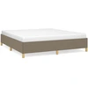 Image de Cadre de lit sans matelas Taupe 160x200 cm Tissu