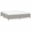 Image de Cadre de lit sans matelas gris clair 180x200 cm Tissu