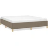Image de vidaXL Sommier boxspring Taupe 180x200 cm Tissu