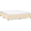 Image de vidaXL Sommier boxspring Crème 180x200 cm Tissu