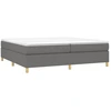 Image de vidaXL Sommier boxspring gris foncé 200x200 cm Tissu