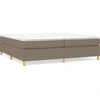 Image de vidaXL Sommier boxspring Taupe 200x200 cm Tissu