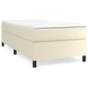 Image de vidaXL Sommier boxspring Crème 90x190 cm similicuir