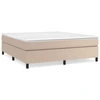 Image de vidaXL Sommier boxspring brun cappuccino 160x200 cm similicuir
