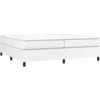 Image de vidaXL Sommier boxspring blanc 200x200 cm similicuir