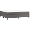 Image de vidaXL Sommier boxspring Gris 200x200 cm Similicuir
