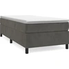 Image de Cadre de lit sans matelas gris foncé 90x190 cm velours
