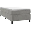 Image de Cadre de lit gris clair 90x200 cm velours