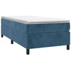 Image de Sommier sans matelas bleu foncé 90x200 cm velours