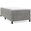Image de Cadre de lit sans matelas gris clair 100x200 cm velours