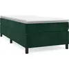 Image de vidaXL Sommier boxspring vert foncé 100x200 cm velours