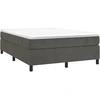 Image de Cadre de lit sans matelas gris foncé 140x190 cm velours