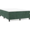 Image de Cadre de lit sans matelas vert foncé 140x190 cm velours