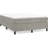 Image de Cadre de lit gris clair 140x200 cm velours