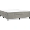 Image de Cadre de lit gris clair 160x200 cm velours