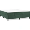 Image de vidaXL Sommier boxspring vert foncé 160x200 cm velours