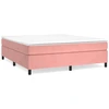 Image de vidaXL Sommier tapissier rose 160x200 cm velours