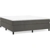 Image de Cadre de lit gris foncé 180×200 cm velours