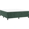 Image de Cadre de lit sans matelas vert foncé 180x200 cm velours