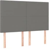 Image de vidaXL Têtes de lit 4 pcs. Gris foncé 72x5x78/88 cm Tissu