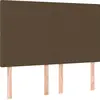 Image de vidaXL Têtes de lit 4 pcs. Marron foncé 72x5x78/88 cm Tissu