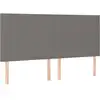 Image de vidaXL Têtes de lit 4 pcs. Gris foncé 90x5x78/88 cm Tissu