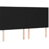Image de vidaXL Têtes de lit 4 pcs. noir 90x5x78/88 cm Tissu