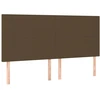 Image de vidaXL Têtes de lit 4 pcs. Marron foncé 100x5x78/88 cm Tissu