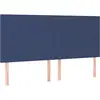 Image de vidaXL Têtes de lit 4 pcs. Bleu 100x5x78/88 cm Tissu