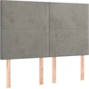 Image de vidaXL Têtes de lit 4 pcs. Gris clair 72x5x78/88 cm velours