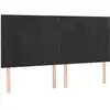 Image de vidaXL Têtes de lit 4 pcs. noir 80x5x78/88 cm velours